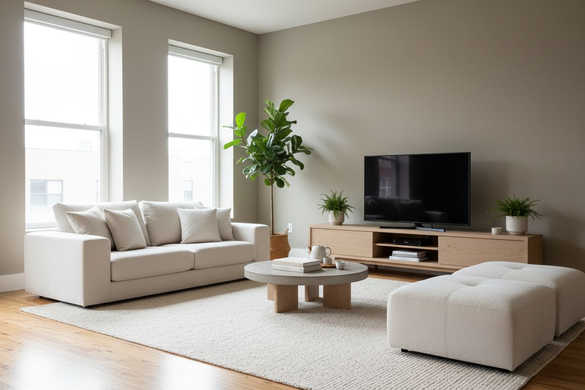 L'importance de bien cadrer la dimension du meuble TV avec l'espace disponible.