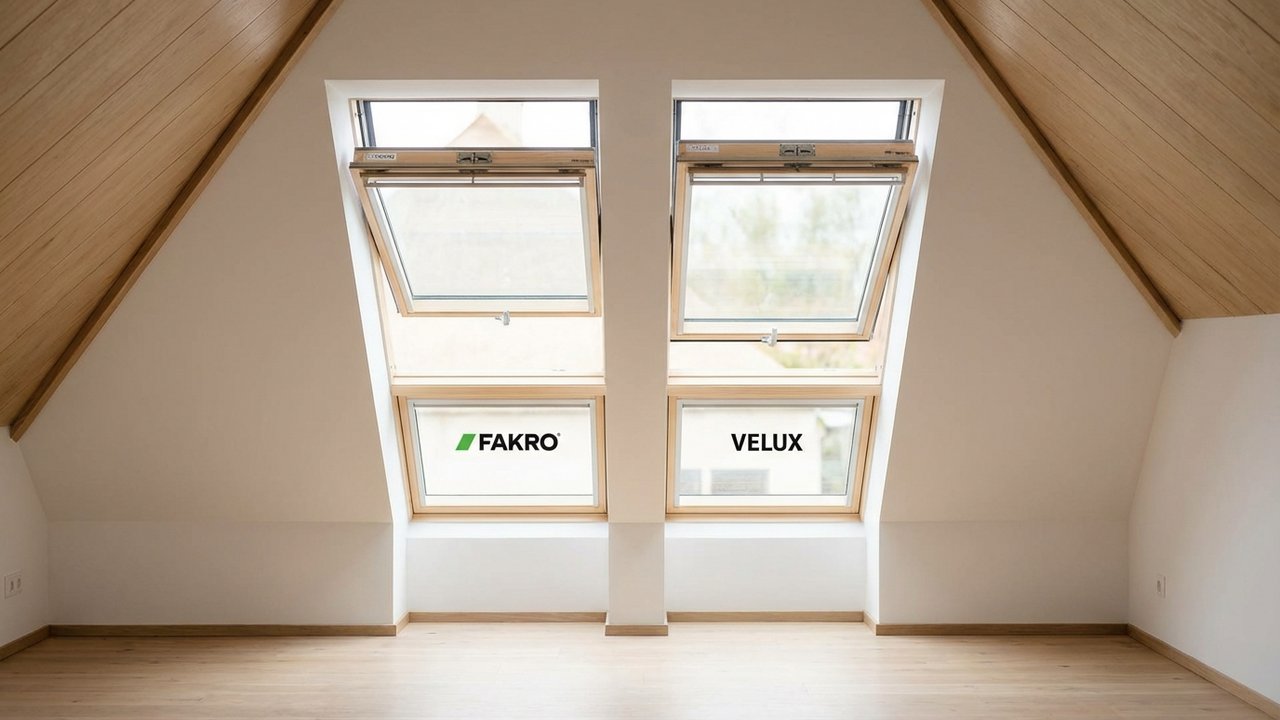 Comparaison entre une fenêtre de toit Fakro et une fenêtre Velux