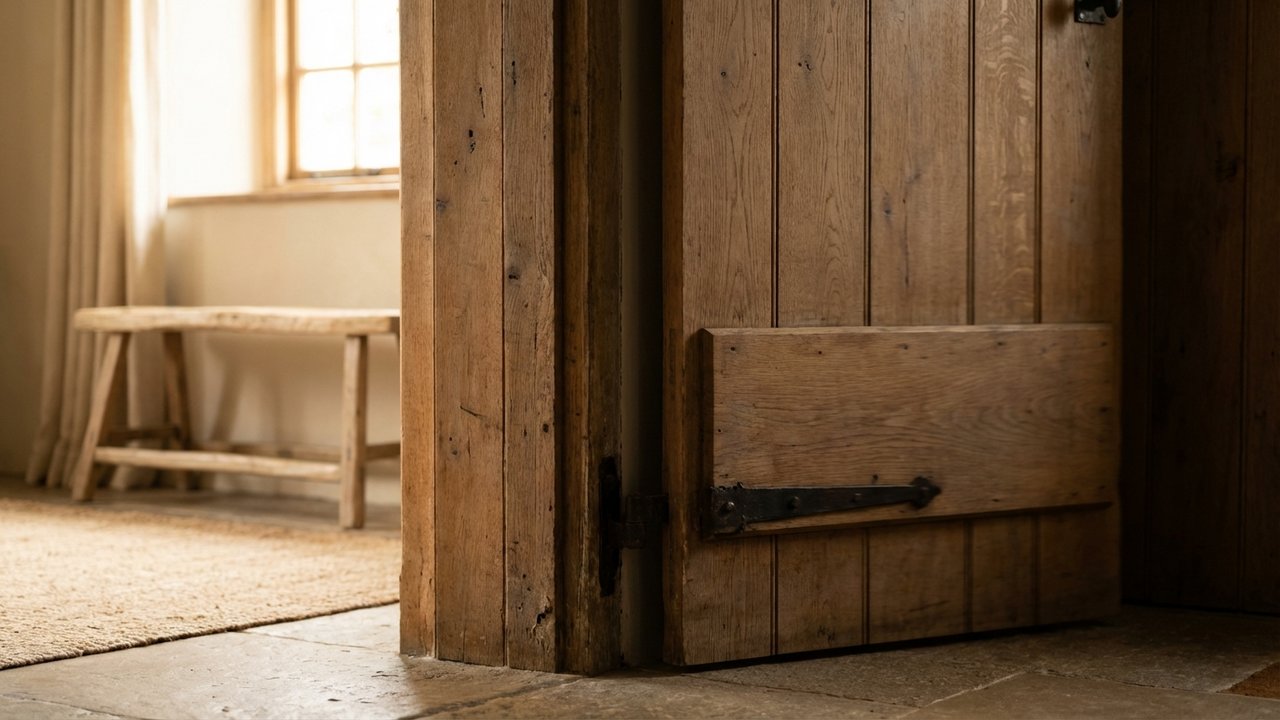 Porte qui s'ouvre toute seule dans un intérieur domestique