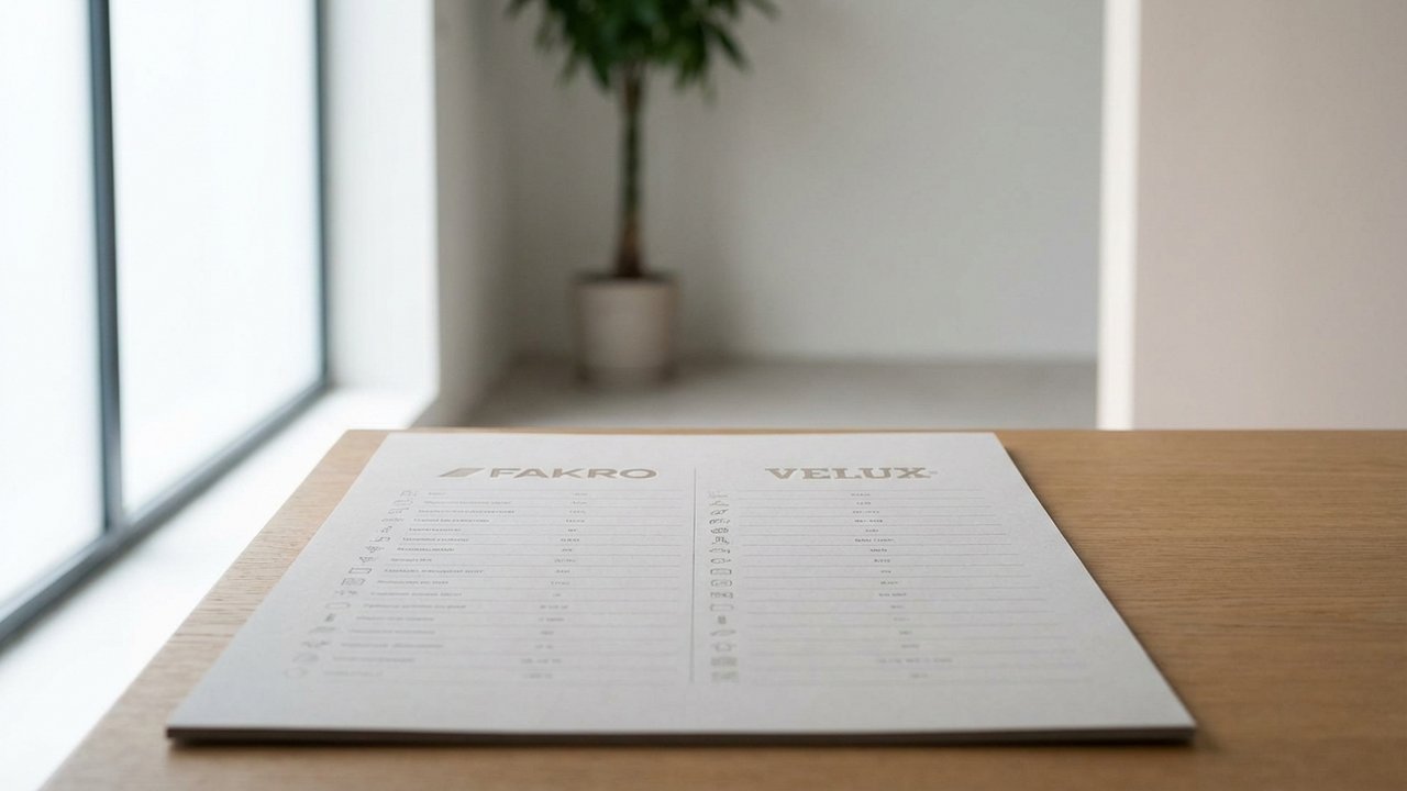 Tableau comparatif des performances techniques Fakro et Velux