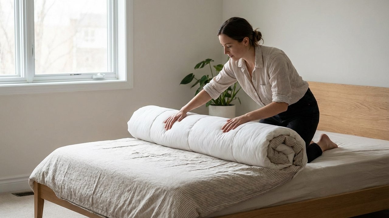 Technique du burrito pour enfiler une housse de couette rapidement