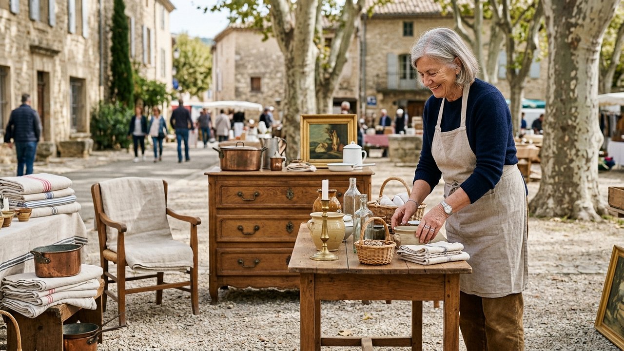 Vente de meubles et objets lors d'un vide-maison ou brocante