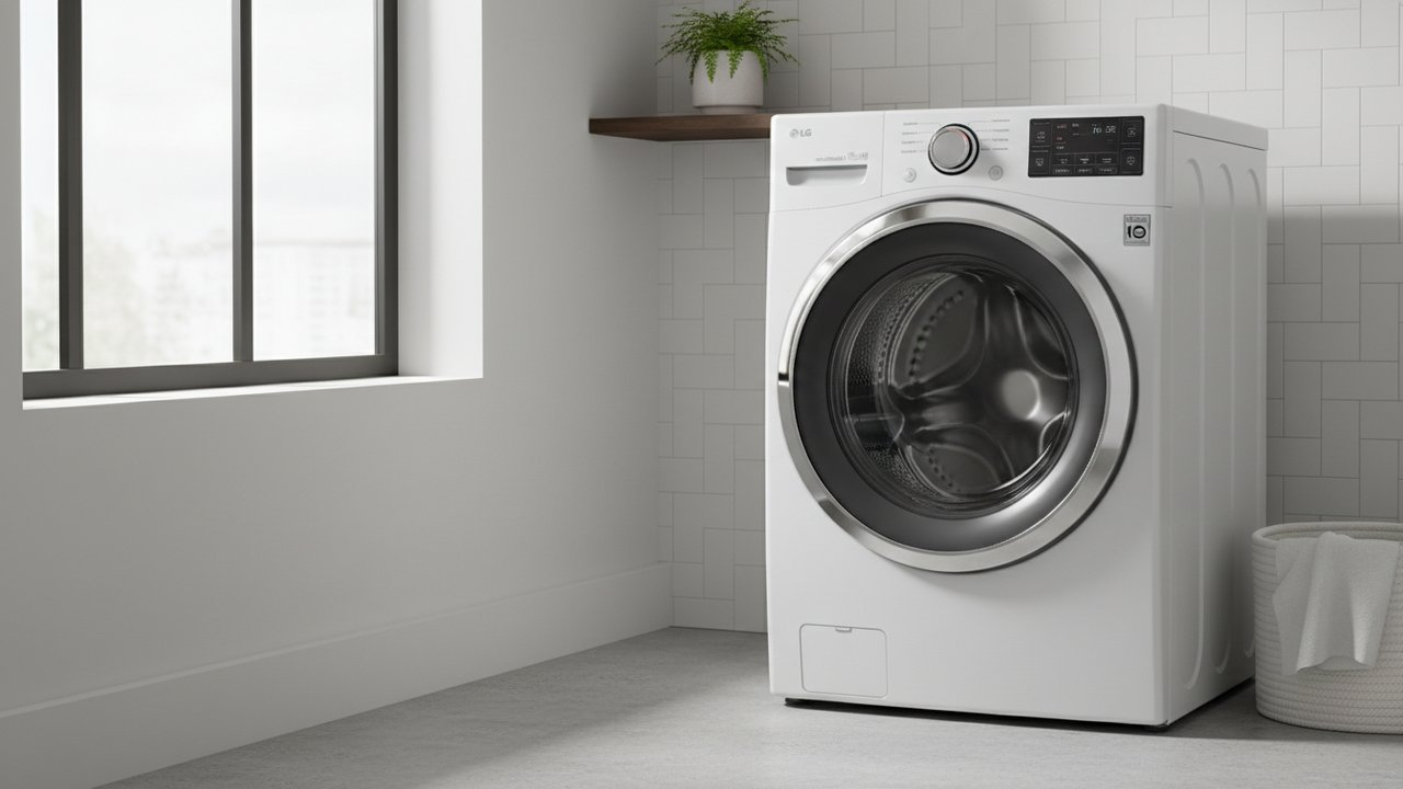 Lave-linge LG avec hublot et écran digital