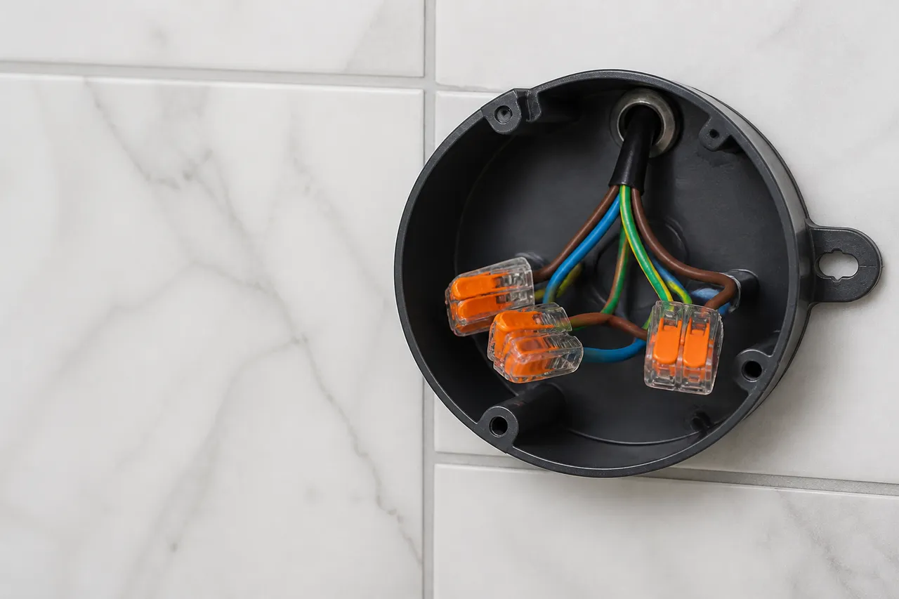 Raccordement étanche d’un miroir de salle de bain
