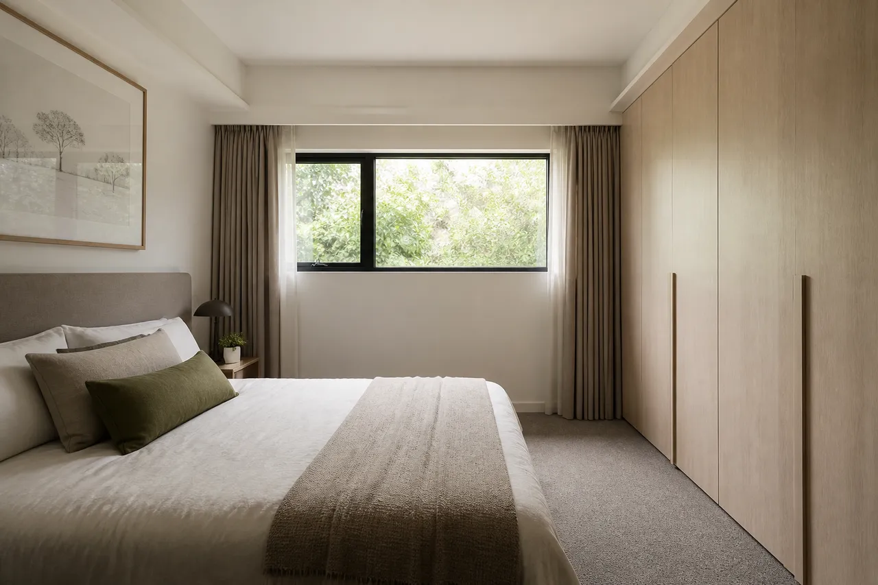 Aménager chambre 9m2 avec lit et dressing linéaire