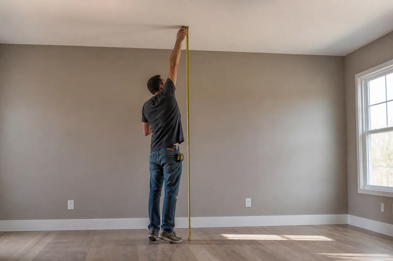 Mesurer la hauteur sous plafond pour construire une mezzanine en bois